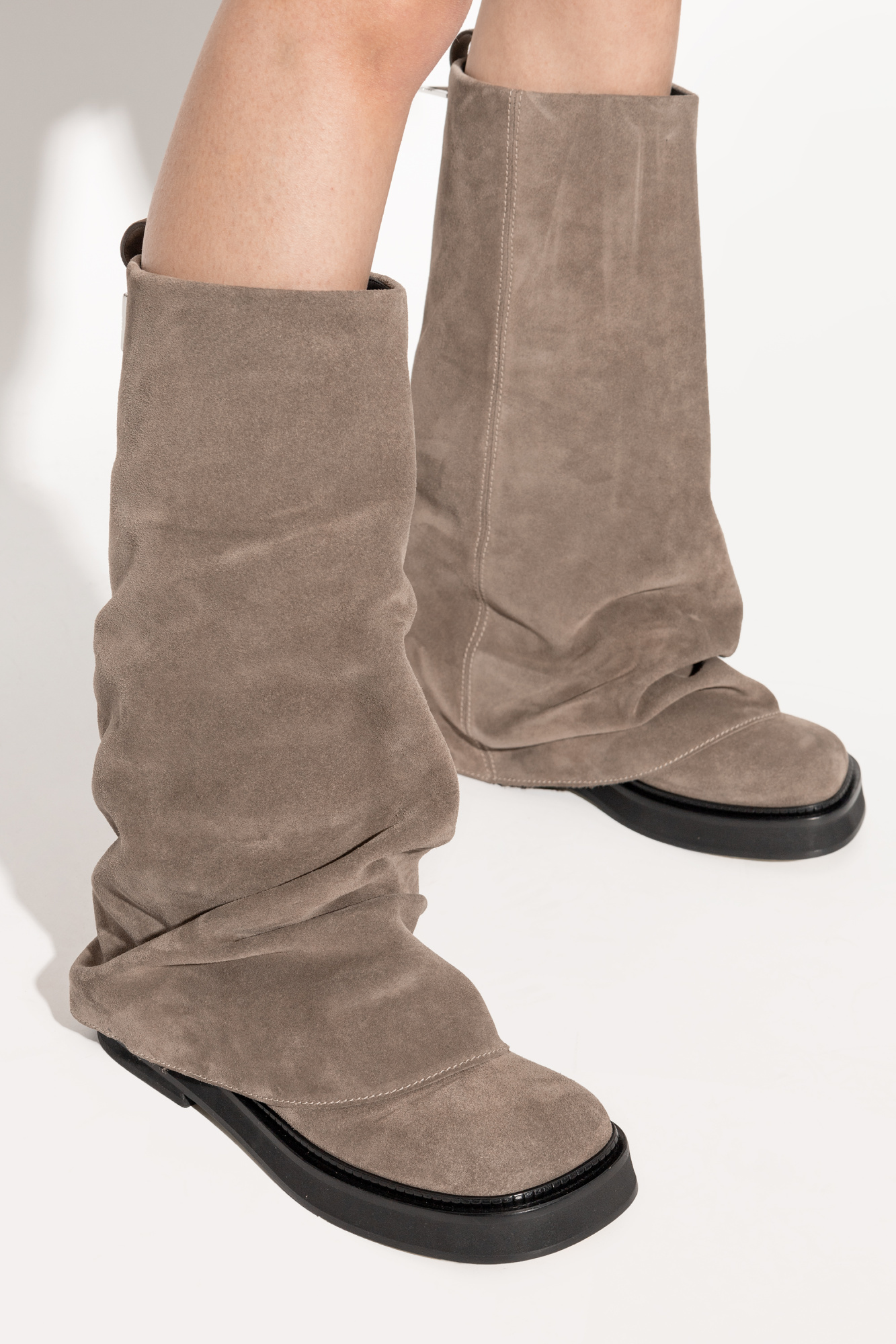 ロングブーツ THE ATTICO SS25 ROBIN COMPACT BOOT (250WSH00798LBT115 590) The Attico Robin Boots | Black | FARFETCH